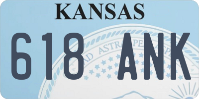 KS license plate 618ANK