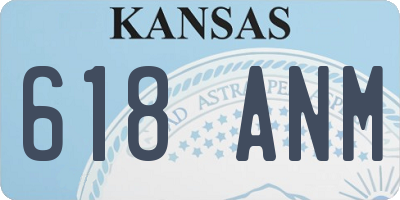 KS license plate 618ANM