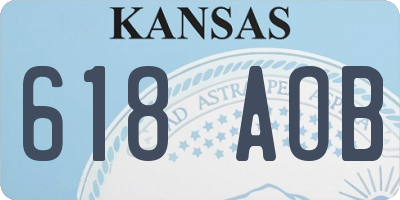 KS license plate 618AOB