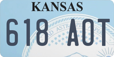 KS license plate 618AOT