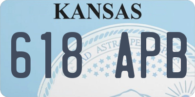 KS license plate 618APB