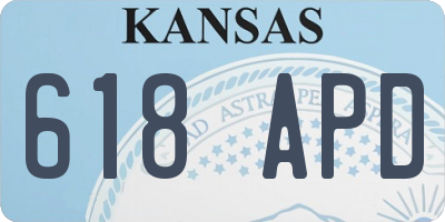 KS license plate 618APD