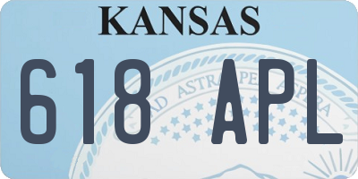 KS license plate 618APL