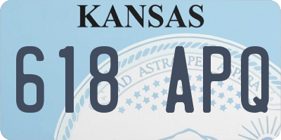 KS license plate 618APQ