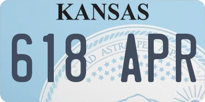 KS license plate 618APR