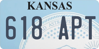 KS license plate 618APT