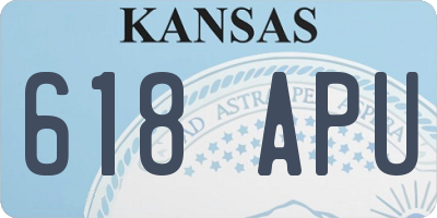 KS license plate 618APU