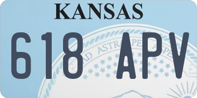 KS license plate 618APV