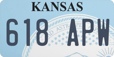 KS license plate 618APW