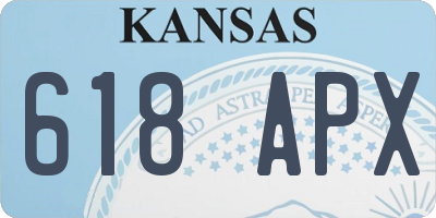 KS license plate 618APX