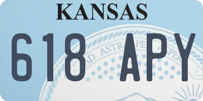 KS license plate 618APY