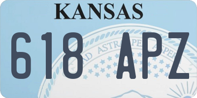 KS license plate 618APZ