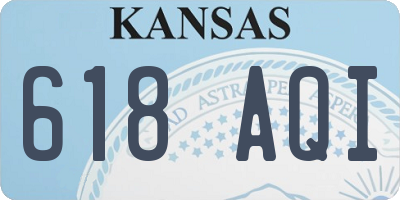 KS license plate 618AQI