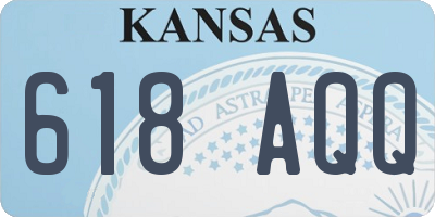 KS license plate 618AQQ
