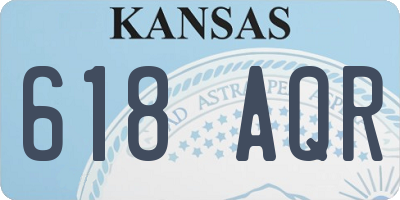 KS license plate 618AQR