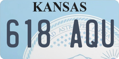 KS license plate 618AQU