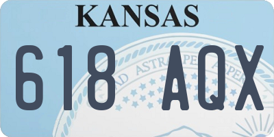 KS license plate 618AQX
