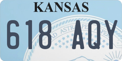 KS license plate 618AQY