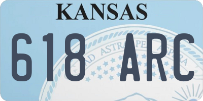KS license plate 618ARC