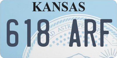 KS license plate 618ARF