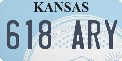KS license plate 618ARY