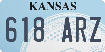 KS license plate 618ARZ