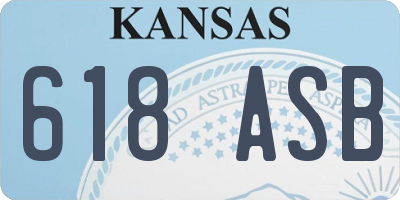 KS license plate 618ASB