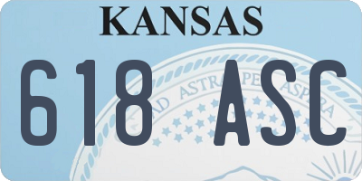 KS license plate 618ASC