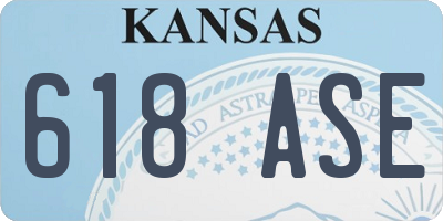 KS license plate 618ASE