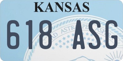 KS license plate 618ASG