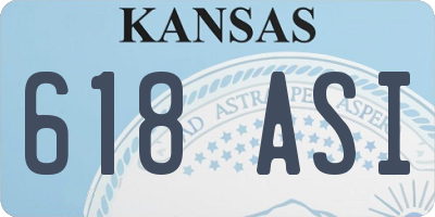 KS license plate 618ASI