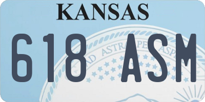 KS license plate 618ASM