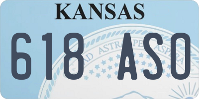 KS license plate 618ASO
