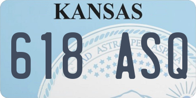 KS license plate 618ASQ