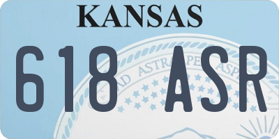 KS license plate 618ASR