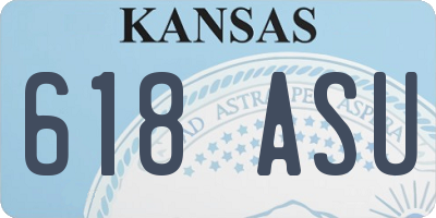 KS license plate 618ASU