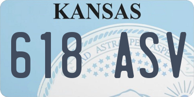 KS license plate 618ASV