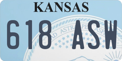 KS license plate 618ASW