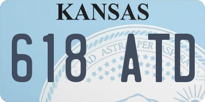 KS license plate 618ATD