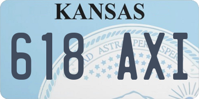 KS license plate 618AXI