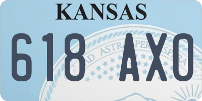 KS license plate 618AXO