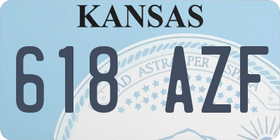 KS license plate 618AZF