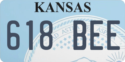 KS license plate 618BEE