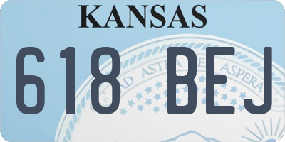 KS license plate 618BEJ