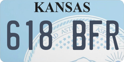 KS license plate 618BFR