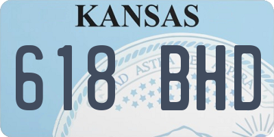 KS license plate 618BHD
