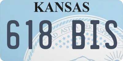KS license plate 618BIS