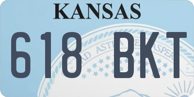 KS license plate 618BKT
