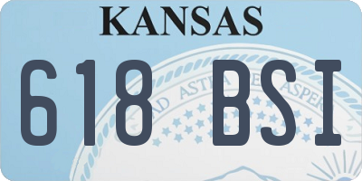 KS license plate 618BSI