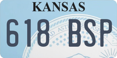 KS license plate 618BSP